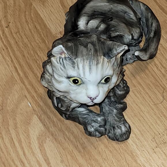 Vintage Porceline Persian Cat Gray Royal Crown Japan Ceramic Kitty Animal - Picture 5 of 6